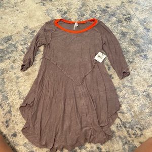 Brown and orange trim intimately Free People top size small